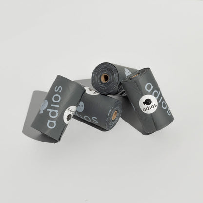 Adios Plastic Compostable Grey Non Handle Poo Bags