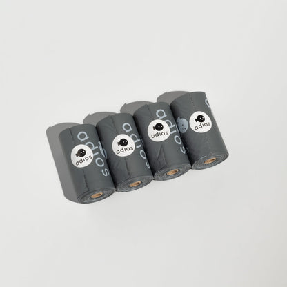 Adios Plastic Compostable Grey Non Handle Poo Bags