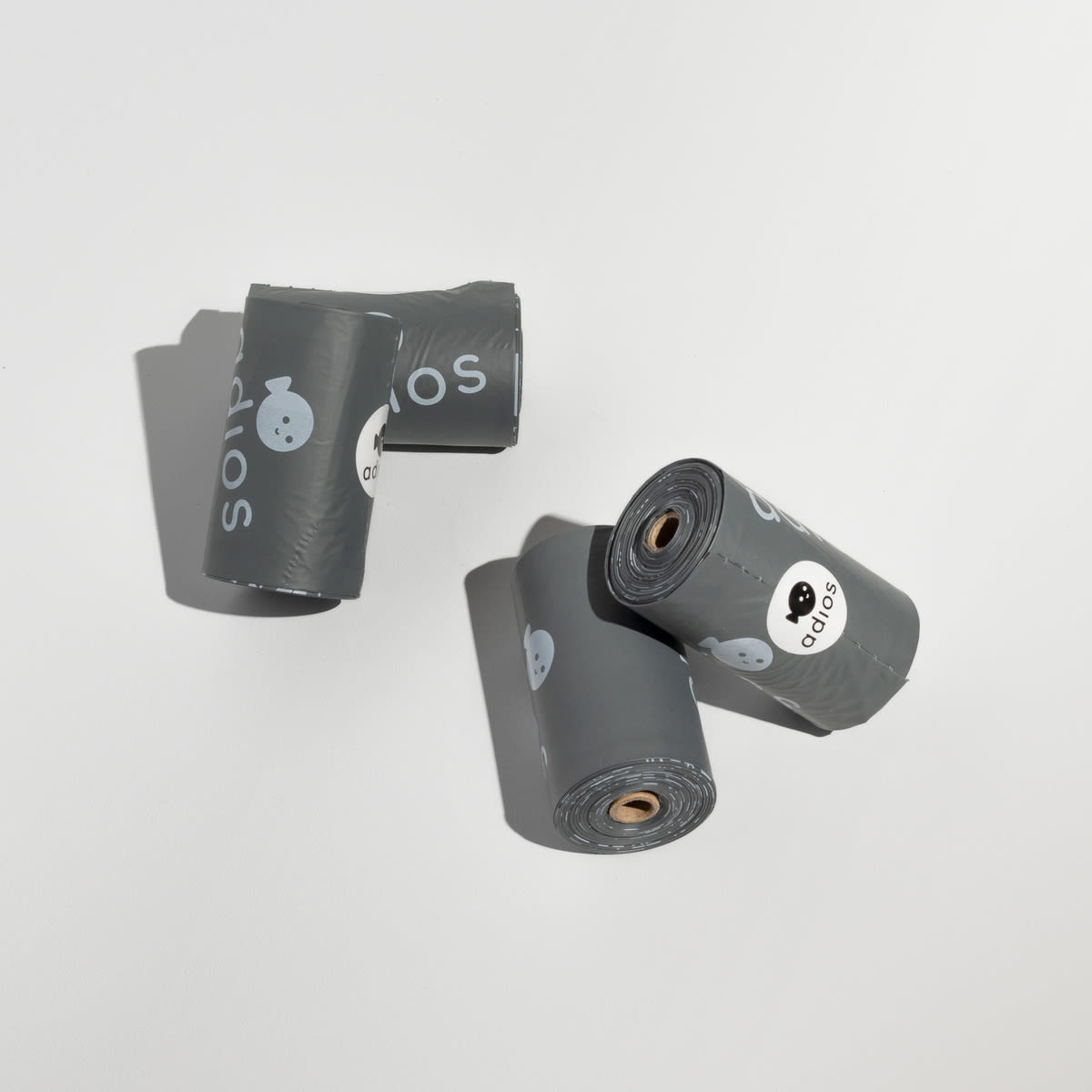 Adios Plastic Compostable Grey Non Handle Poo Bags