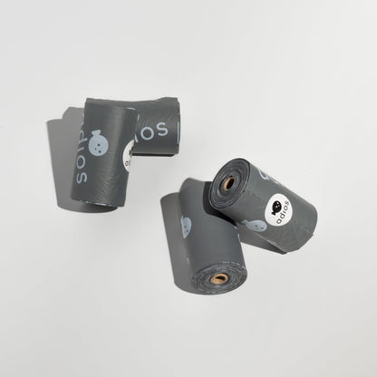 Adios Plastic Compostable Grey Non Handle Poo Bags