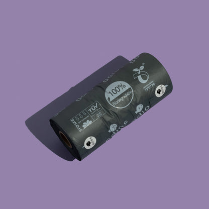 Adios Plastic Compostable Grey Non Handle Poo Bags