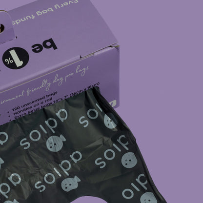 Adios Plastic Compostable Grey Non Handle Poo Bags