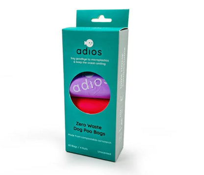 Adios Plastic Compostable Rainbow Non Handle Poo Bags