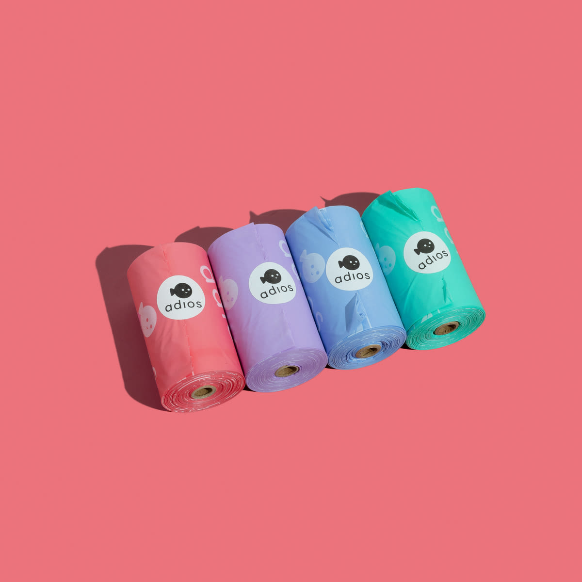 Adios Plastic Compostable Rainbow Non Handle Poo Bags