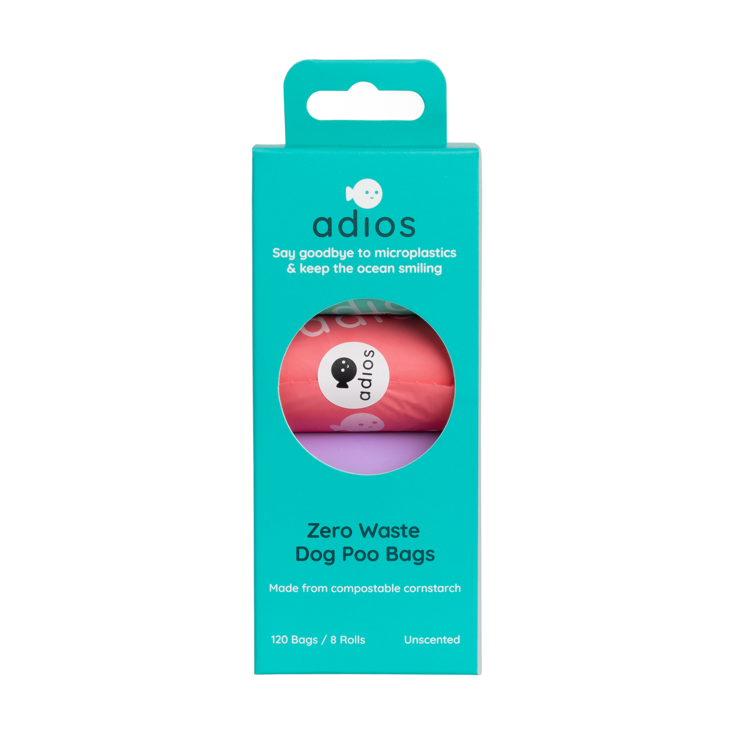 Adios Plastic Compostable Rainbow Non Handle Poo Bags