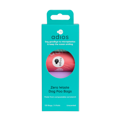 Adios Plastic Compostable Rainbow Non Handle Poo Bags