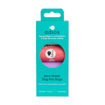 Adios Plastic Compostable Rainbow Non Handle Poo Bags
