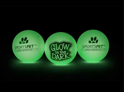 Sportspet Glow in the Dark Dog Ball Toy