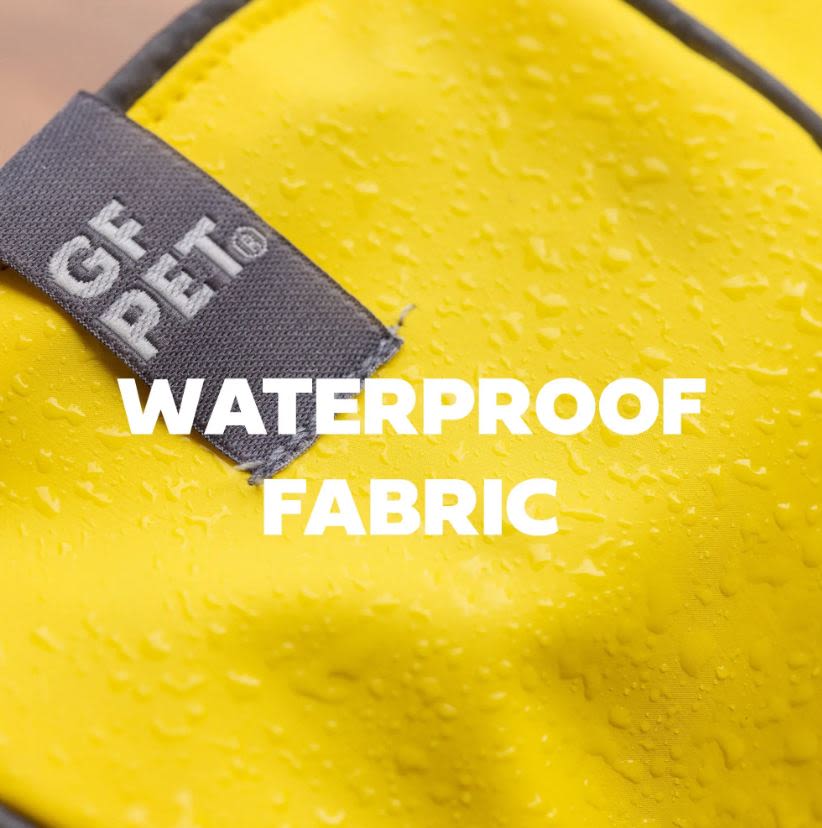 GF Pet Elasto-Fit Reversible Red Abstract Dog Raincoat