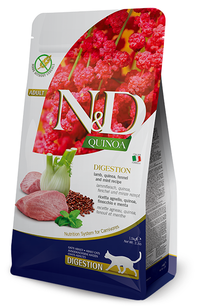 N&D Quinoa Digestion, Lamb & Fennel Adult Dry Cat Food