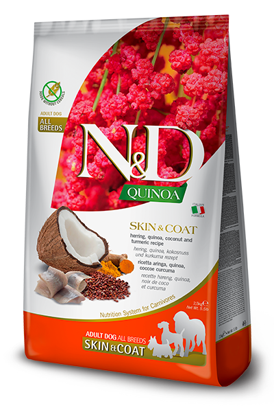 N&D Quinoa Skin & Coat, Herring & Coconut Adult Med/Maxi Dry Dog Food
