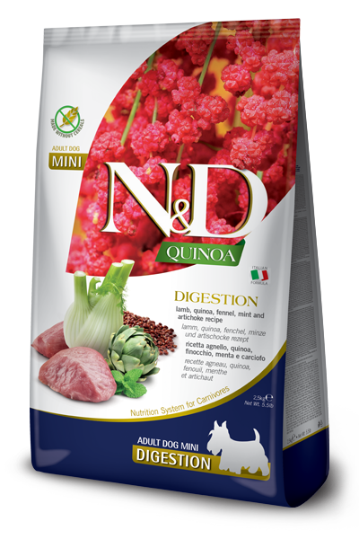N&D Quinoa Digestion, Lamb & Fennel Adult Mini Dry Dog Food