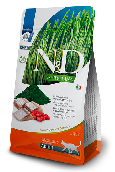 Farmina Farmina Spirulina Herring Adult Dry Cat Food pet food packaging