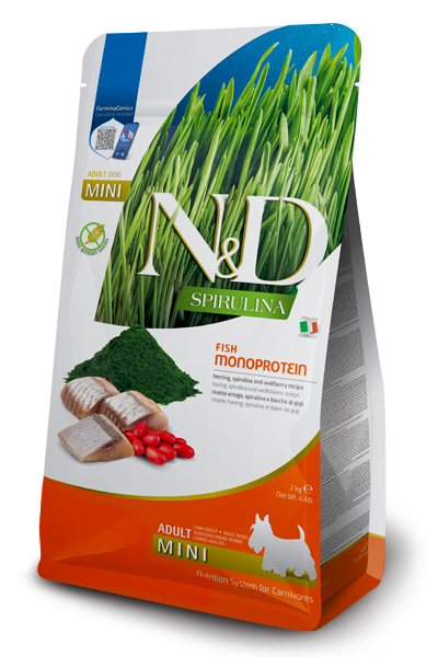 Farmina Farmina Spirulina Herring Adult Dry Dog Food pet food packaging