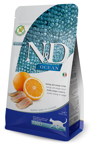N&D Ocean Herring & Orange Adult Dry Cat Food