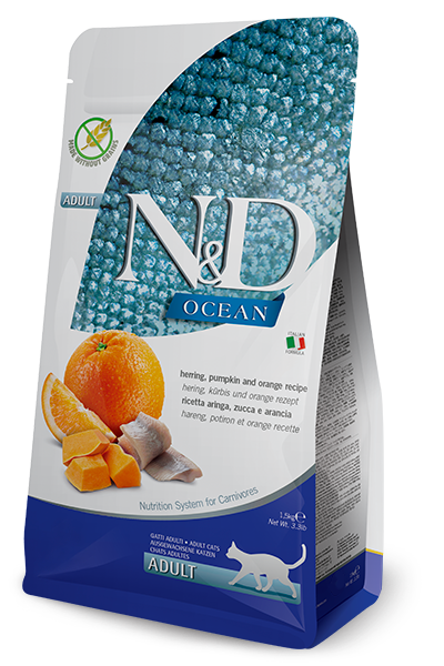 N&D Ocean Herring Pumpkin & Orange Adult Dry Cat Food