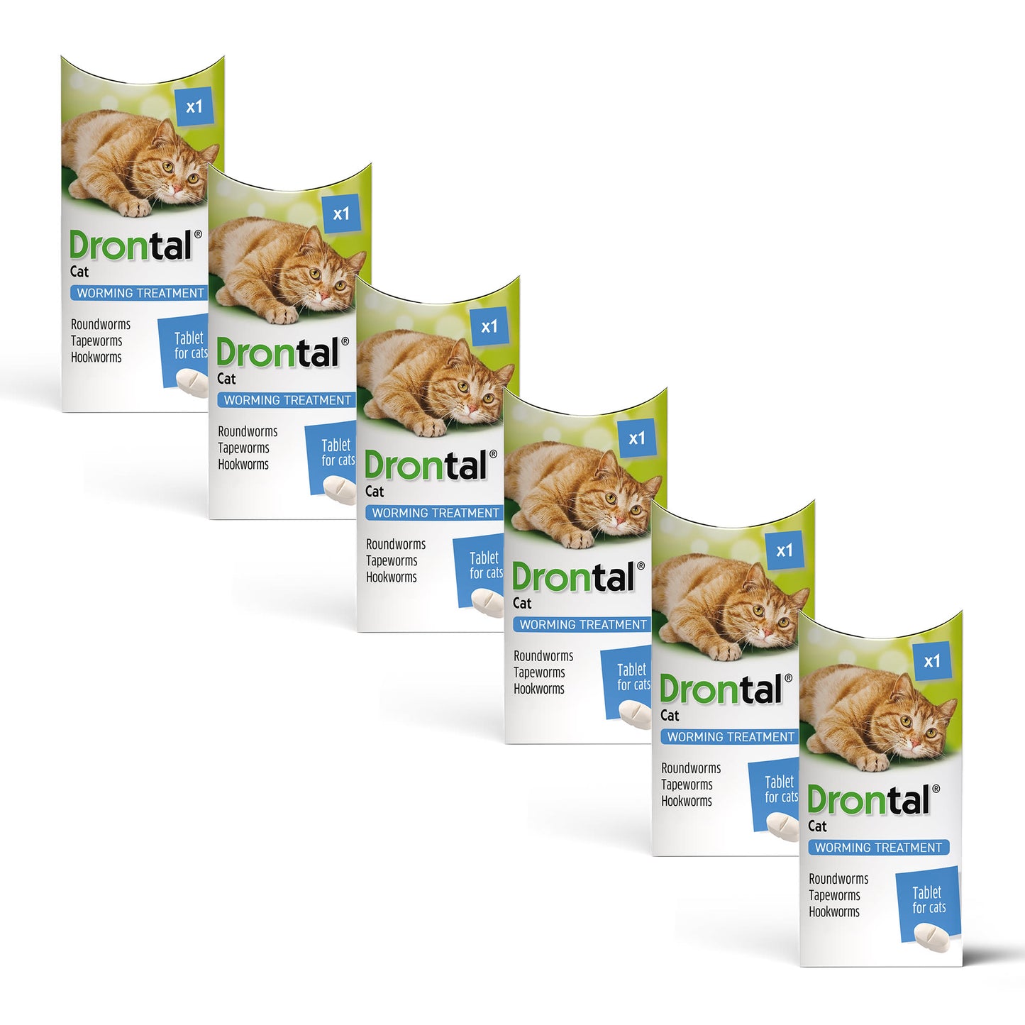 6x Drontal Wormer Tablets for Small and Medium Cats (2 to 4kg)