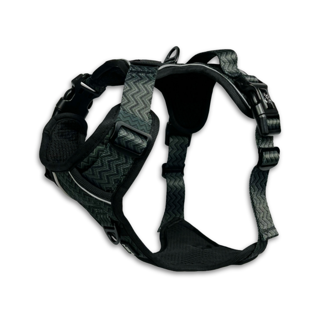Twiggy Tags Adventure Petrichor Black Dog Harness