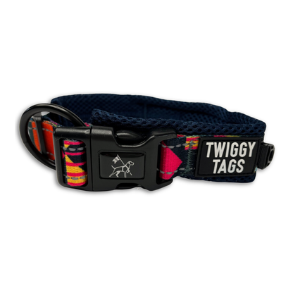 Twiggy Tags Adventure Aurora Multicolour Dog Collar