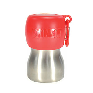 KONG H2O Stainless Steel Red Dog Water Bottle