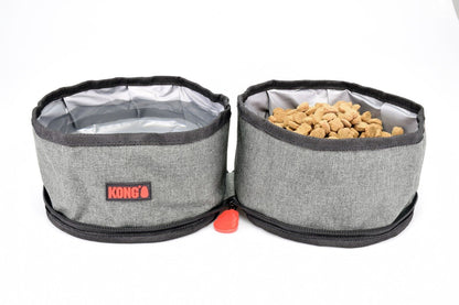 KONG Travel Fold-Up Dog Double Bowl