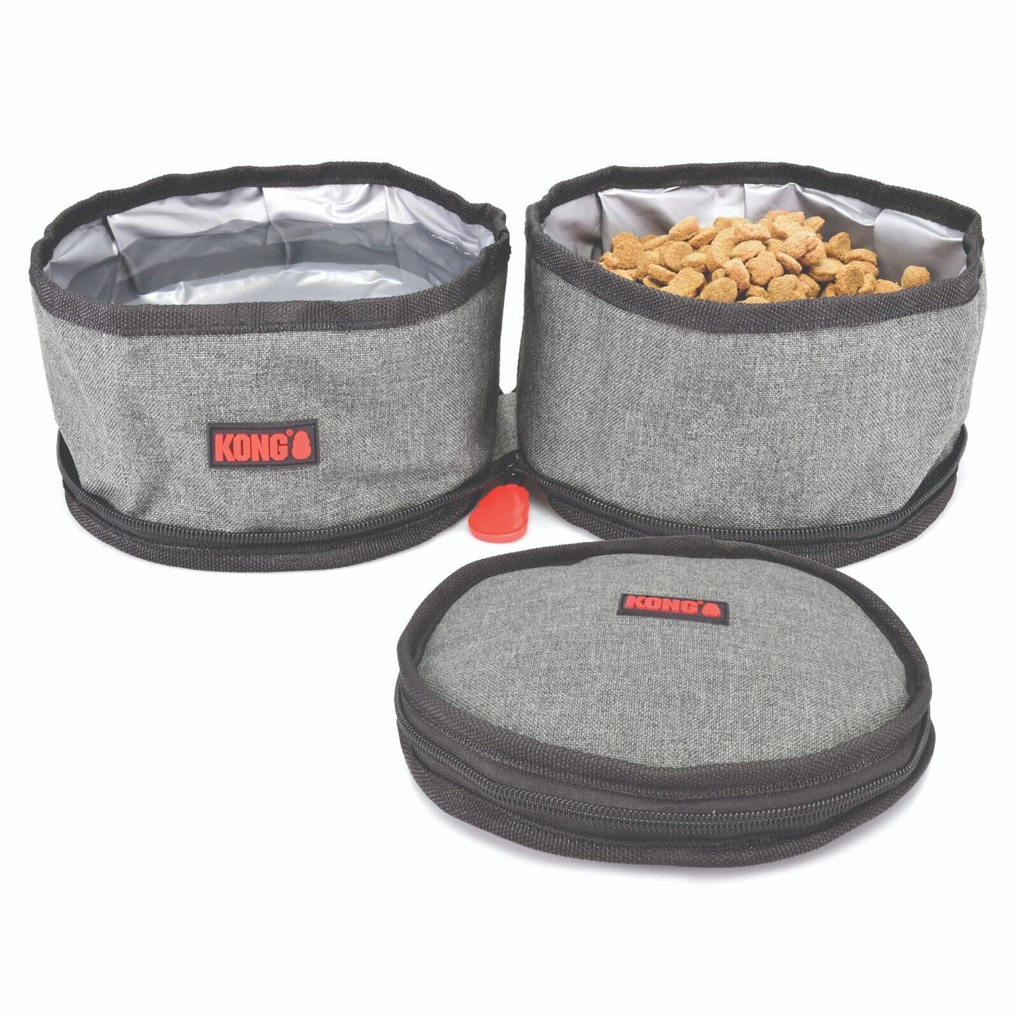 KONG Travel Fold-Up Dog Double Bowl