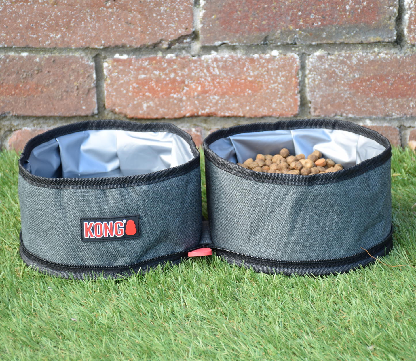 KONG Travel Fold-Up Dog Double Bowl