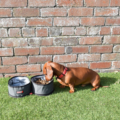 KONG Travel Fold-Up Dog Double Bowl
