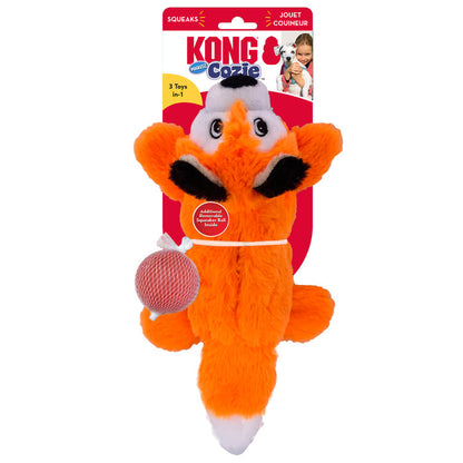 KONG Cozie Pocketz Fox Medium Orange Dog Toy