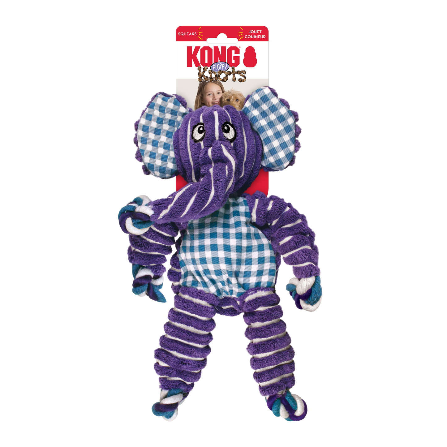KONG Floppy Knots Elephant Dog Toy