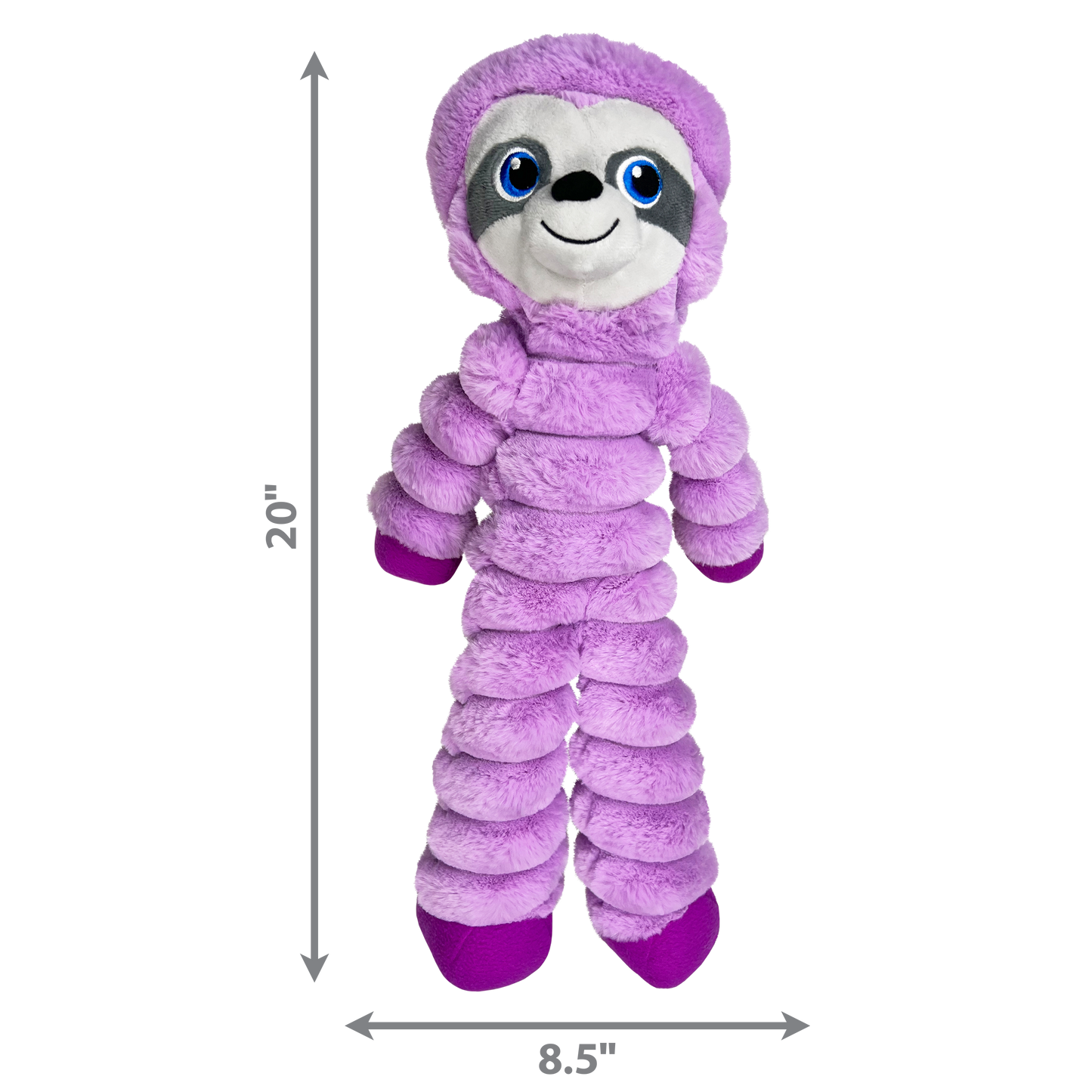 KONG Shakers Crumples Purple Sloth Dog Toy