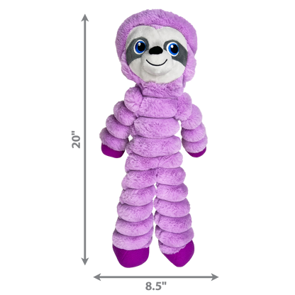 KONG Shakers Crumples Purple Sloth Dog Toy