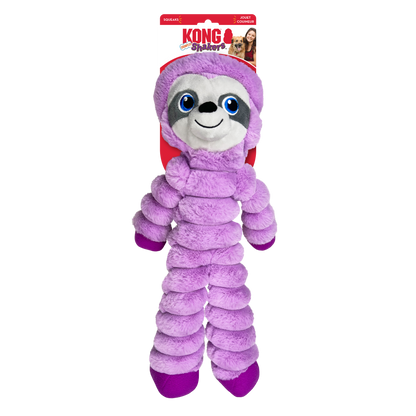 KONG Shakers Crumples Purple Sloth Dog Toy