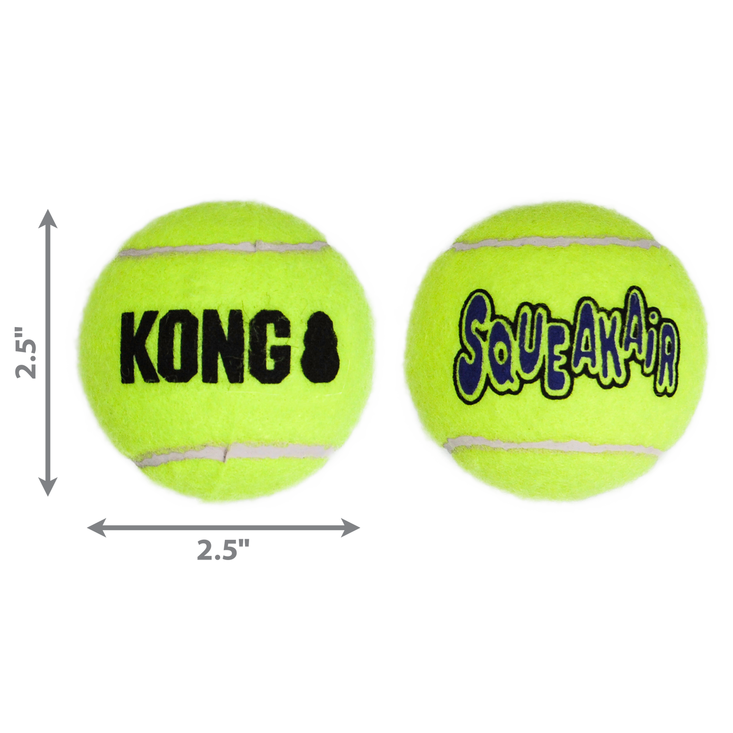 KONG Tennis Ball Yellow Squeaker Dog Toy - 6 Pack