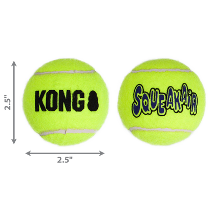 KONG Tennis Ball Yellow Squeaker Dog Toy - 6 Pack