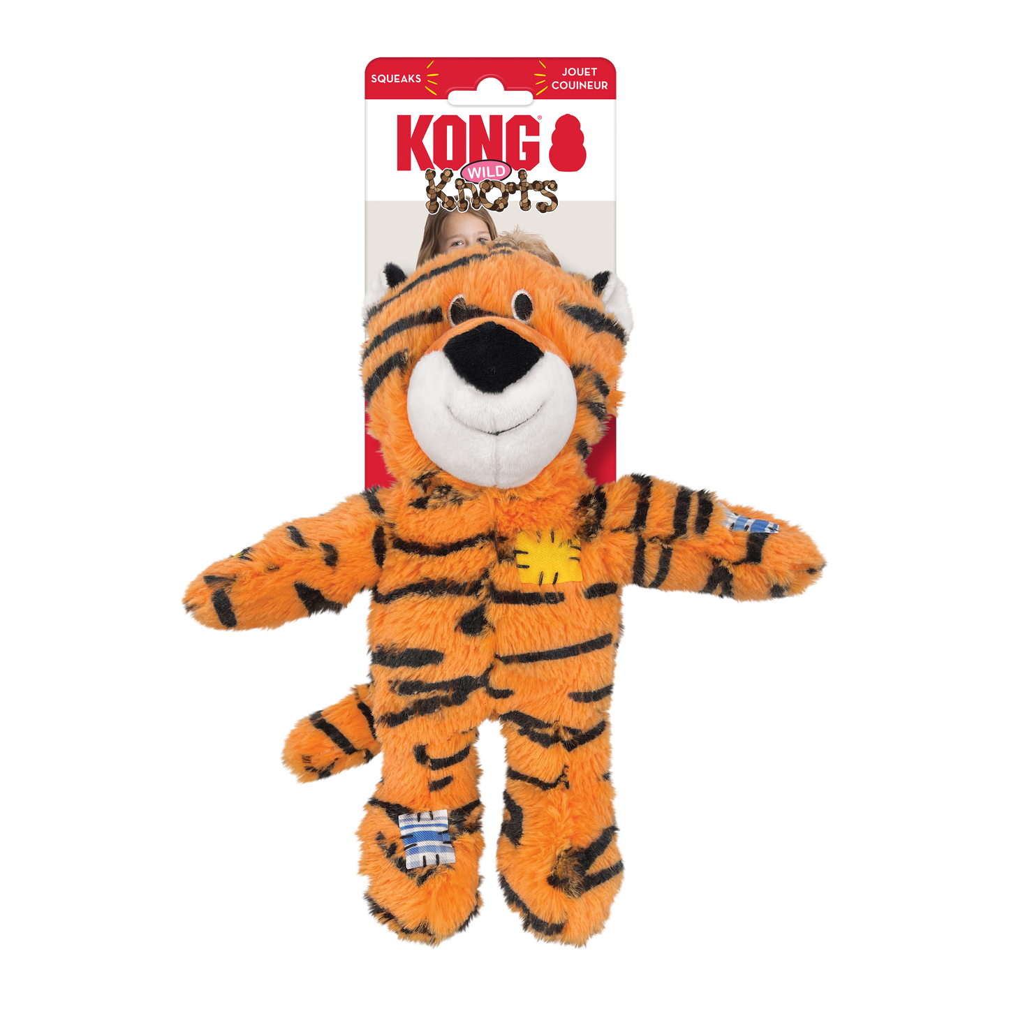 KONG Wild Knots Orange Tiger Dog Toy
