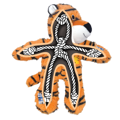 KONG Wild Knots Orange Tiger Dog Toy