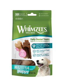 Whimzees Puppy Dental Dog Chew Treats - Medium/Large
