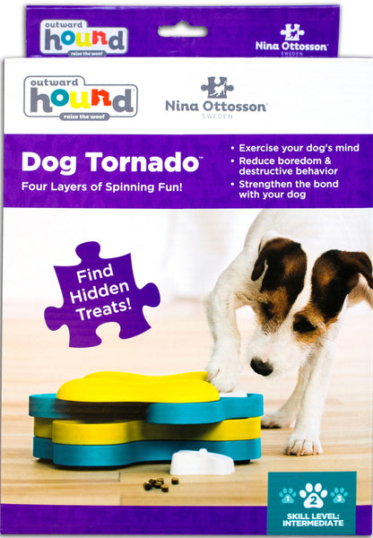 Nina Ottosson Tornado Blue Puzzle Dog Toy