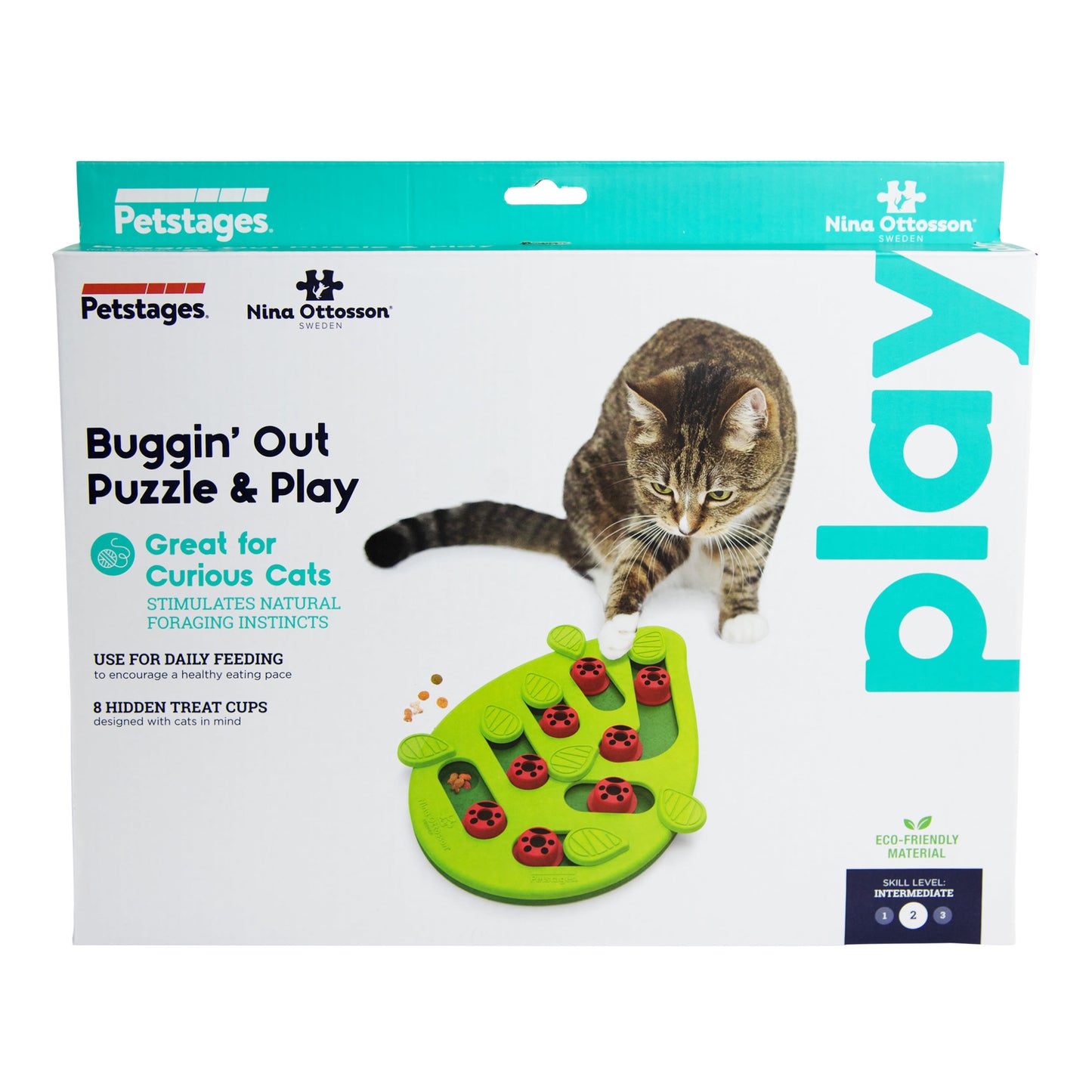 Nina Ottosson Buggin Out Green Puzzle & Play Dog Toy