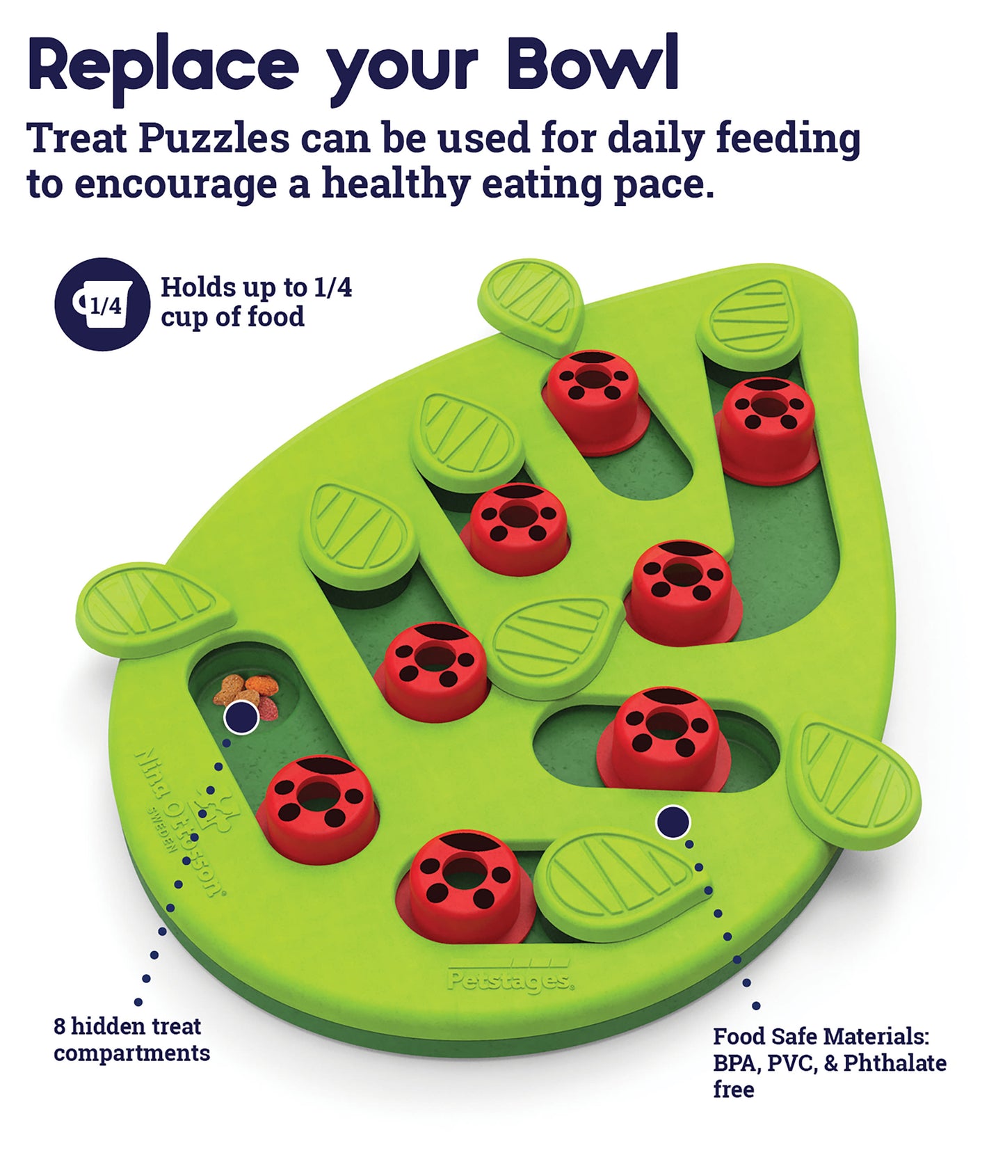 Nina Ottosson Buggin Out Green Puzzle & Play Dog Toy