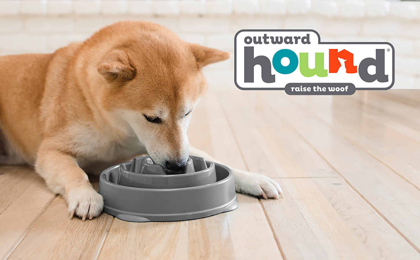 Outward Hound Feeder Drop Grey Dog Bowl