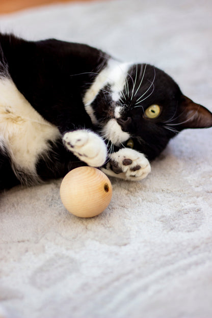 Rosewood Naturals Catnip Wooden Ball Cat Toy