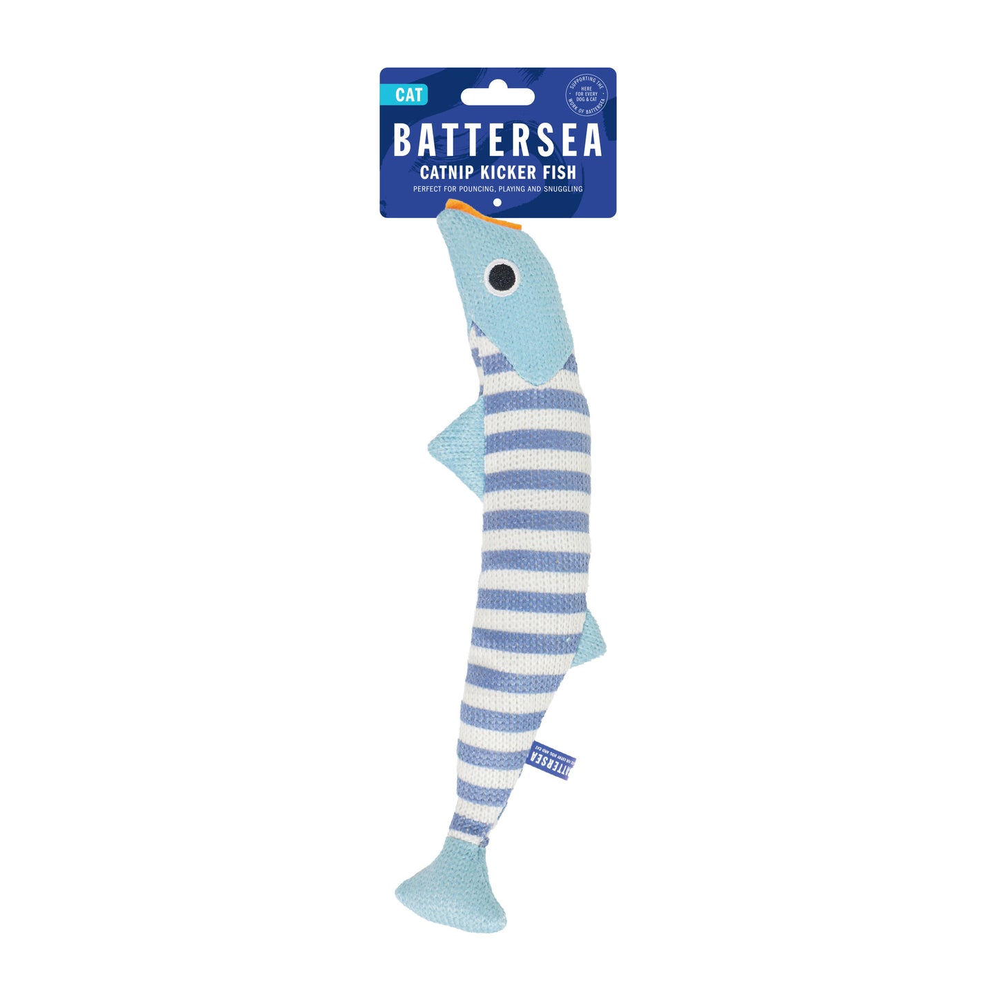 Rosewood Battersea Kicker Fish Stripe Catnip Toy