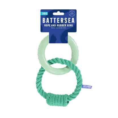 Rosewood Battersea Rope and TPR Ring Chew Dog Toy