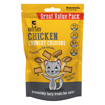Rosewood Chicken Crunchy Cushions Cat Treats Value Pack