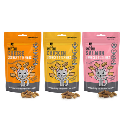 Rosewood Crunchy Cushions Cat Treats Variety Box