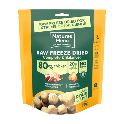 Natures menu Natures Menu Freeze Dried Raw Chicken Adult pet food packaging