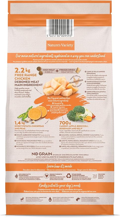 Natures Variety Meaty Boost High Meat Adult Chicken Dry Dog Food