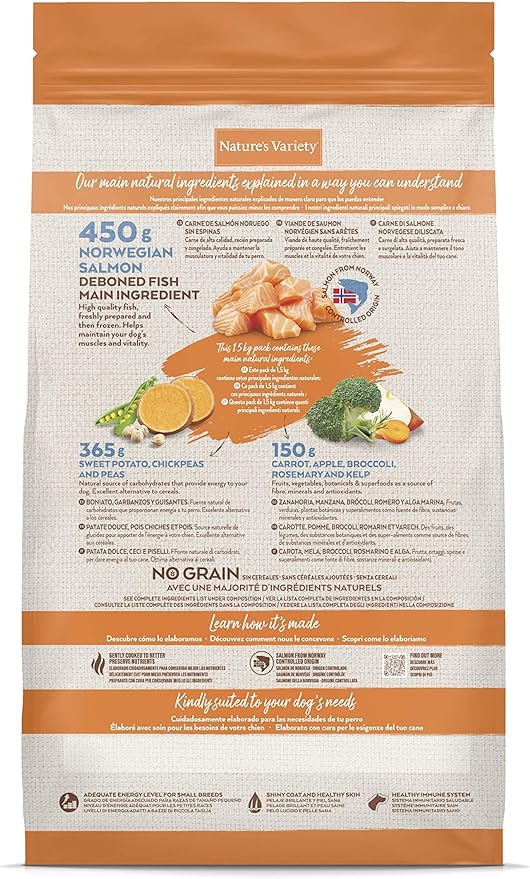 Natures Variety Selected Mini Adult Dry Dog Food - Salmon